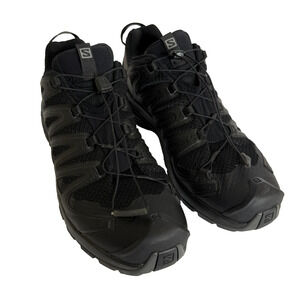 Men's 11.5 Salomon XA Pro 3D Black Magnet Ortholite Lace Cinch Hiking Shoes